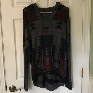 Enti Boutique Brand Jersey Knit Tribal Hoodie